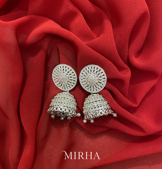 Silver Noor Jhumka